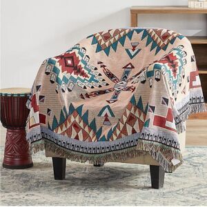Western Boho Couch Throw Blanket